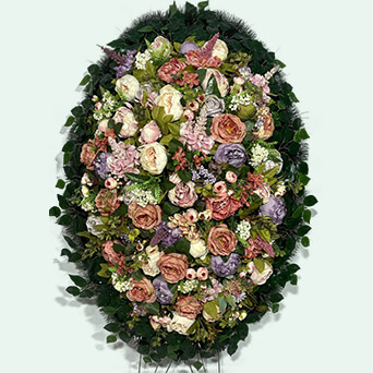 Венок из искусственных цветов